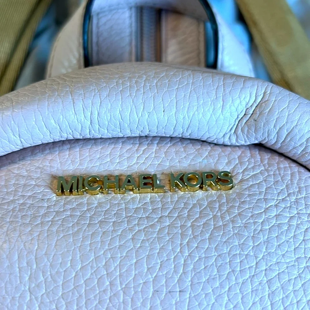 Michael Kors Pink Backpack Pebbled Leather